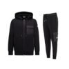 Moncler Cotton Stretch Zip Tracksuit In Black