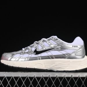 Alternative view of Nike P-6000 White Metallic Silver Flat