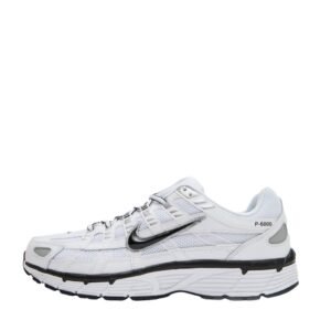Nike P-6000 White Metallic Silver Black