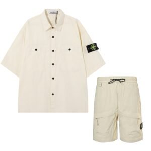 Stone Island 2-Piece Summer Set In Beige