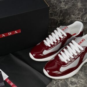 Alternative view of Prada America’s Cup Burgundy Patent Leather-Blend