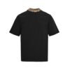 Burberry Trim Cotton T-Shirt In Black