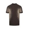 Louis Vuitton Jacquard Short-Sleeved Monogram Crewneck