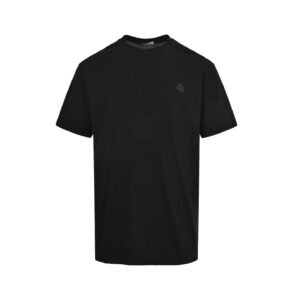 Moncler Black Cotton T-Shirt Black Logo