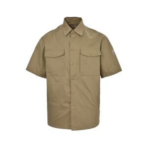 Moncler Olive Green  Cotton Gabardine Short Sleeve T-Shirt
