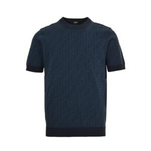 Fendi FF Selleria Cotton Blue T-Shirt