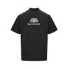 Balenciaga Black Logo Print Cotton Half Sleeve T-Shirt