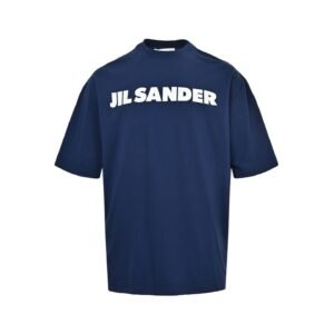 Jill Sander Logo Print T-Shirt In Navy