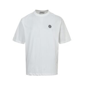 Stone Island Logo Print T-Shirt In White