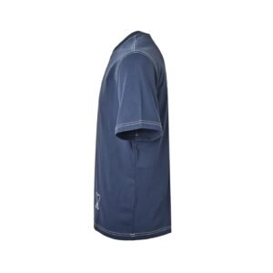Alternative view of AMI Paris Blue Boxy Topstitched T-Shirt