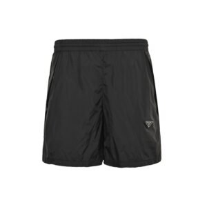 Prada Logo Black Swim Shorts
