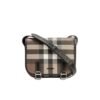 Burberry Check Print And Leather Messenger Bag