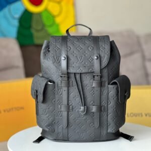 Alternative view of Louis Vuitton Christopher MM Backpack Monogram Taurillon Leather Black
