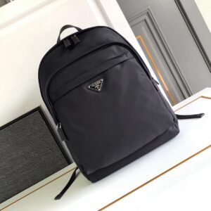 Alternative view of Prada Re-Nylon Saffiano Leather Black Backpack