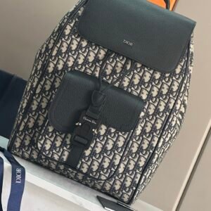 Alternative view of Christian Dior Oblique-Jacuard Saddle Backpack
