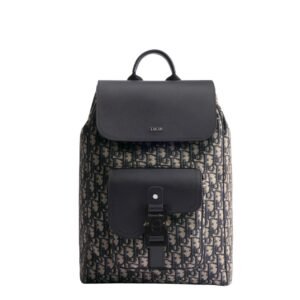 Christian Dior Oblique-Jacuard Saddle Backpack