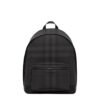 Burberry Charcoal Check And Leather Backpack