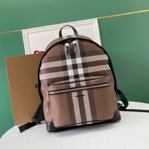 Alternative view of Burberry Charcoal Check And Leather Backpack Beige
