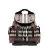 Burberry Charcoal Check And Leather Backpack Beige kopie