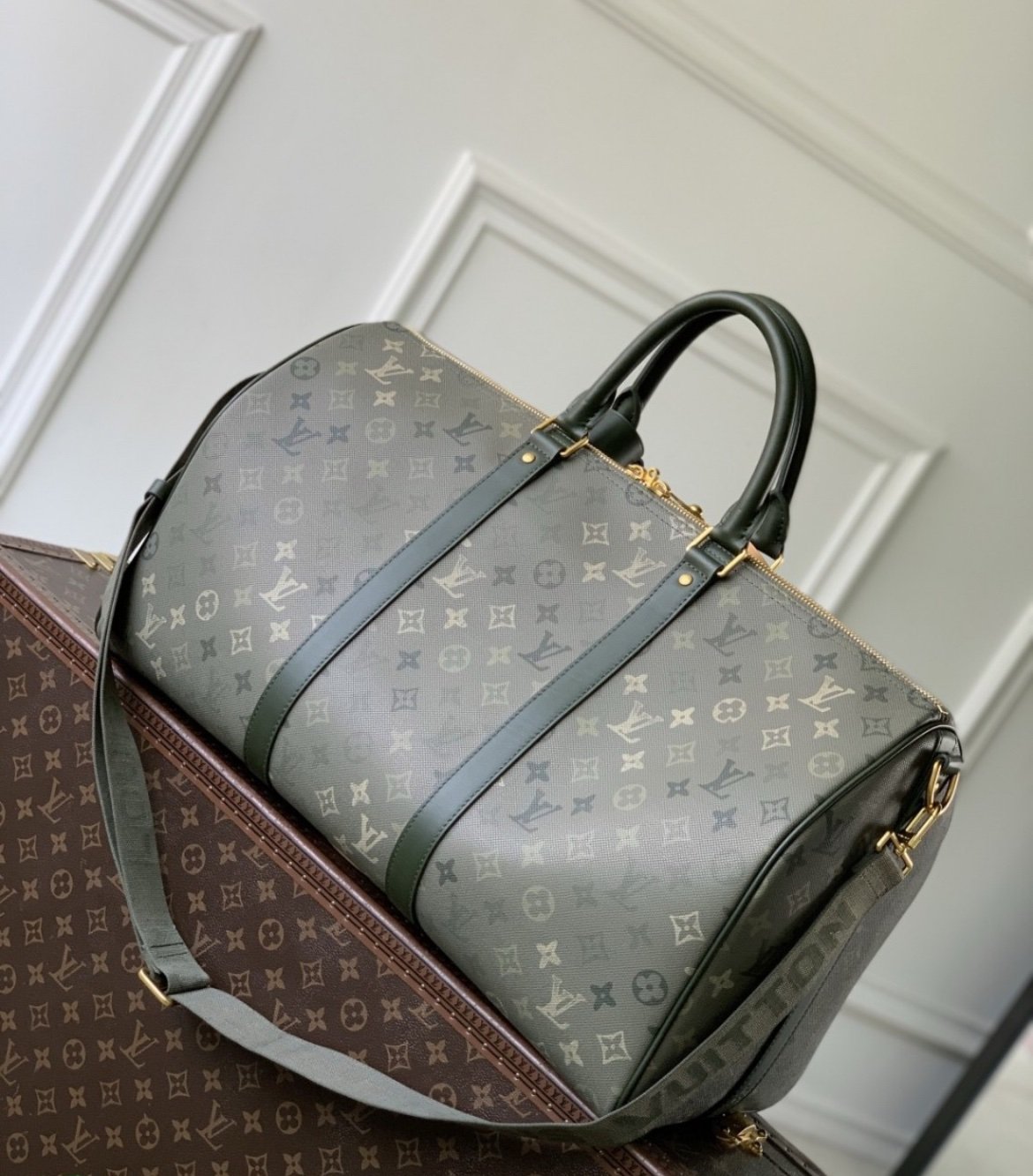 Louis Vuitton Keepall Bandouliere 50 Monogram Green - Afbeelding 4