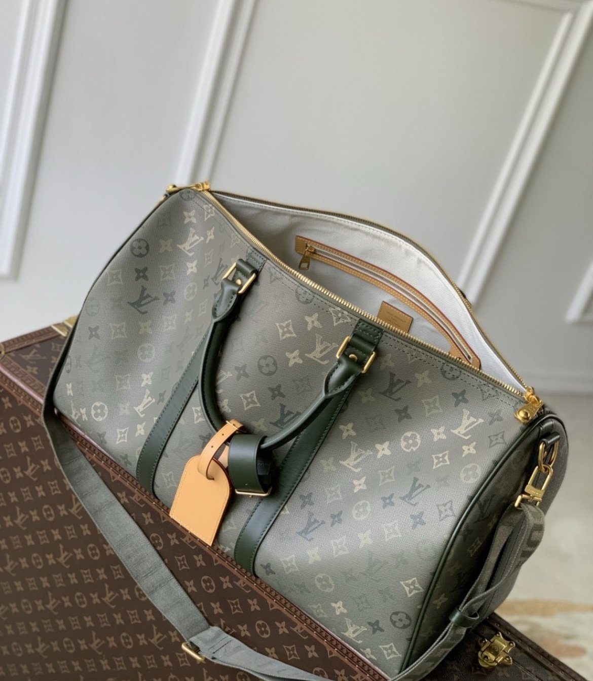 Louis Vuitton Keepall Bandouliere 50 Monogram Green - Afbeelding 6