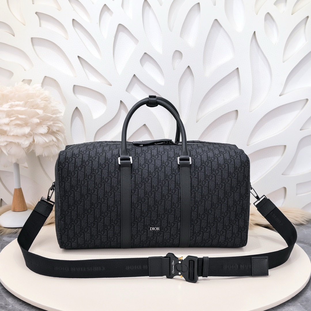 Dior Lingot 50 Duffle Bag In Black - Afbeelding 2