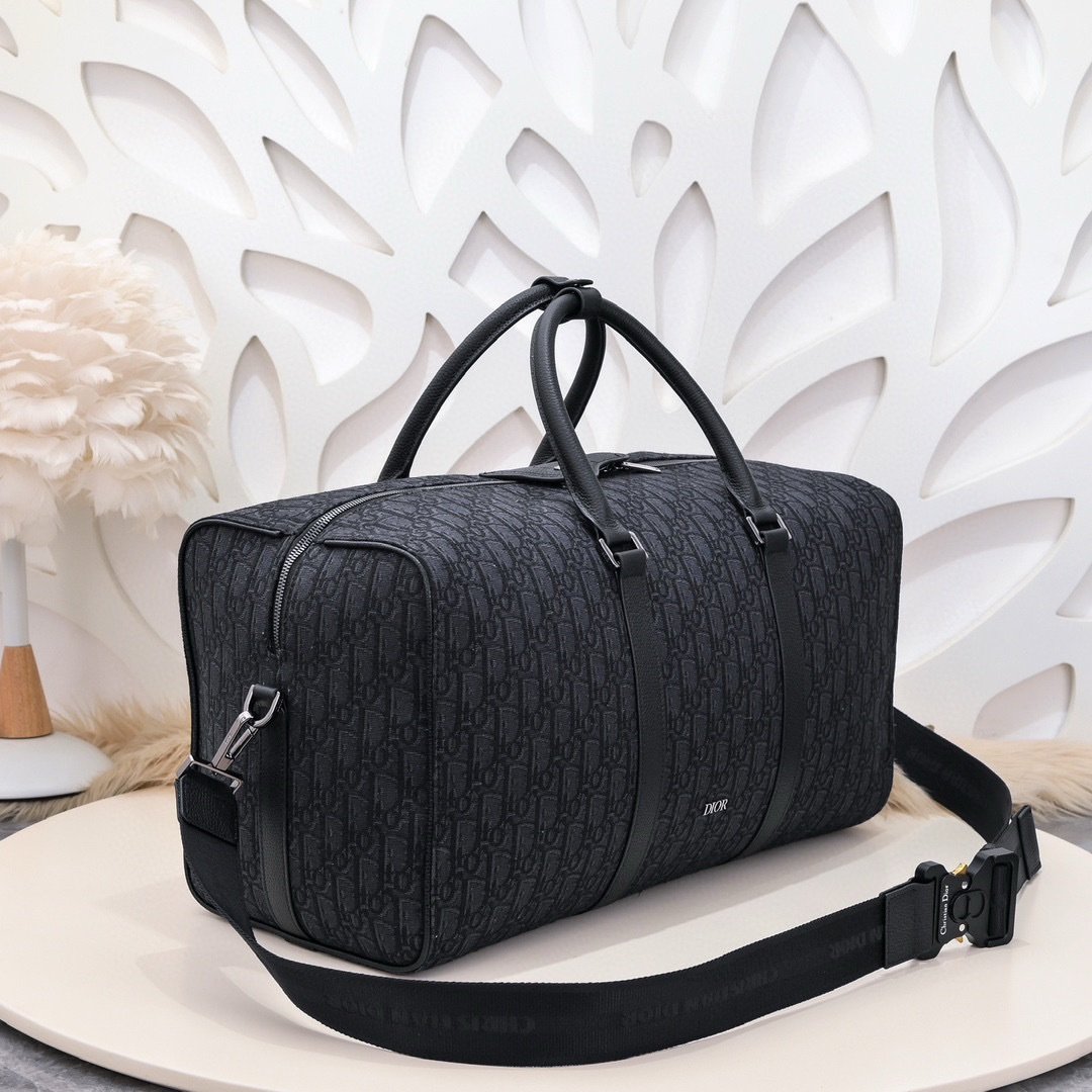 Dior Lingot 50 Duffle Bag In Black - Afbeelding 3