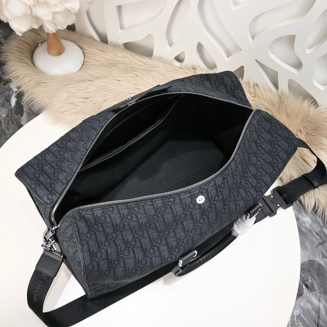 Dior Lingot 50 Duffle Bag In Black - Afbeelding 4