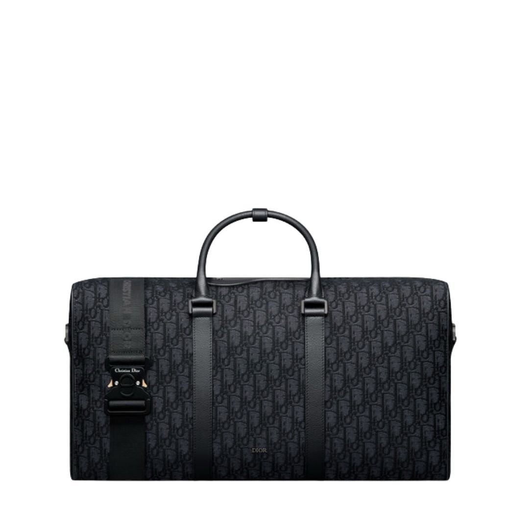 Dior Lingot 50 Duffle Bag In Black