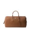 Prada Cognac Leather Duffel Bag