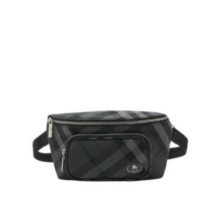 Burberry Grid Belt Bag Charcoal Grey