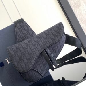 Alternative view of Dior Oblique Jacquard Canvas Black Crossbody Bag