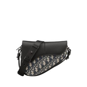 Dior Oblique Mini Saddle Bag Beige