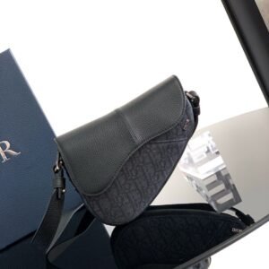 Alternative view of Dior Oblique Mini Saddle Bag Black