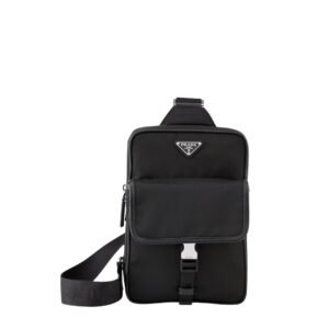 Prada Sling Bag Tesutto Saffiano In Black