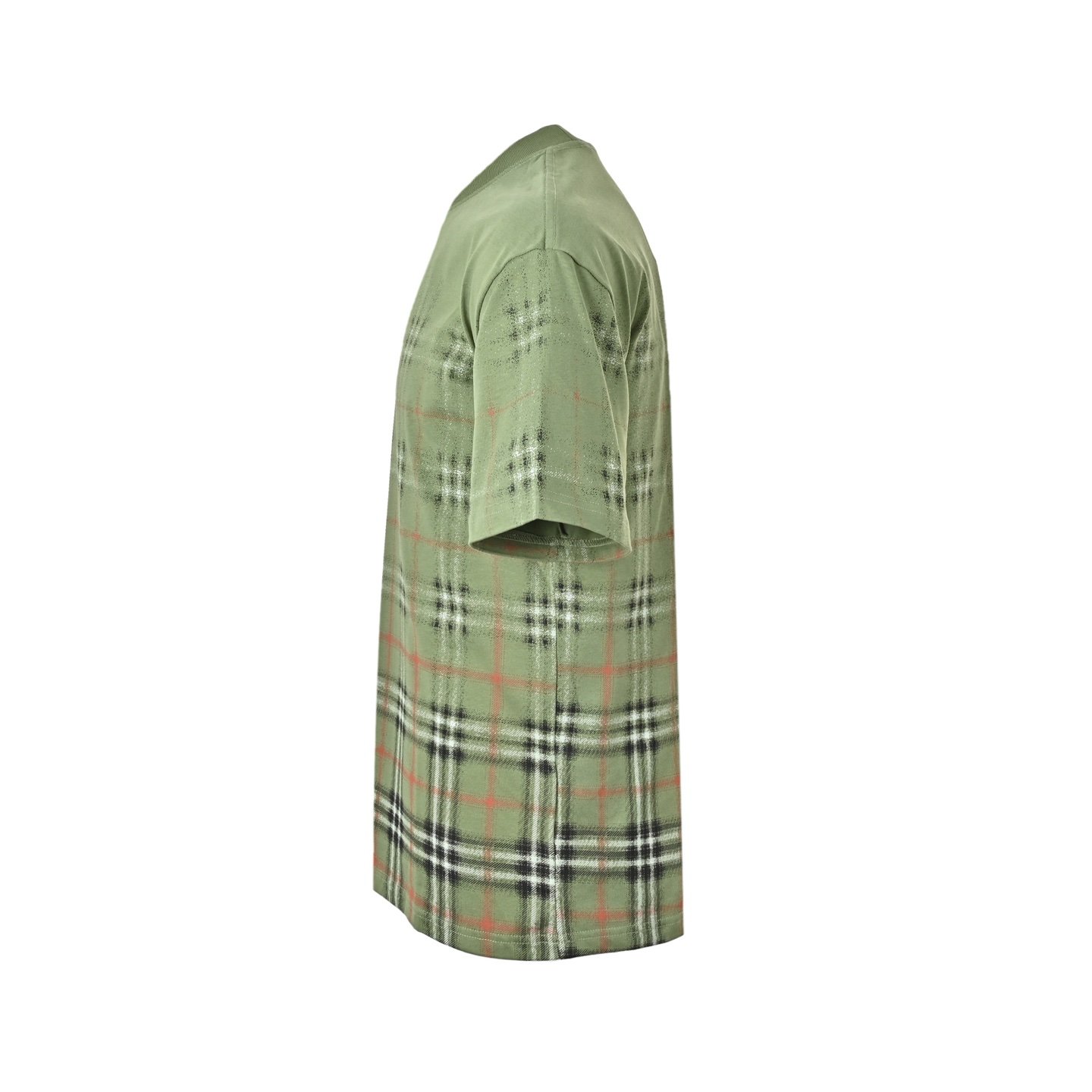 Burberry Check Green Cotton T-Shirt - Afbeelding 2