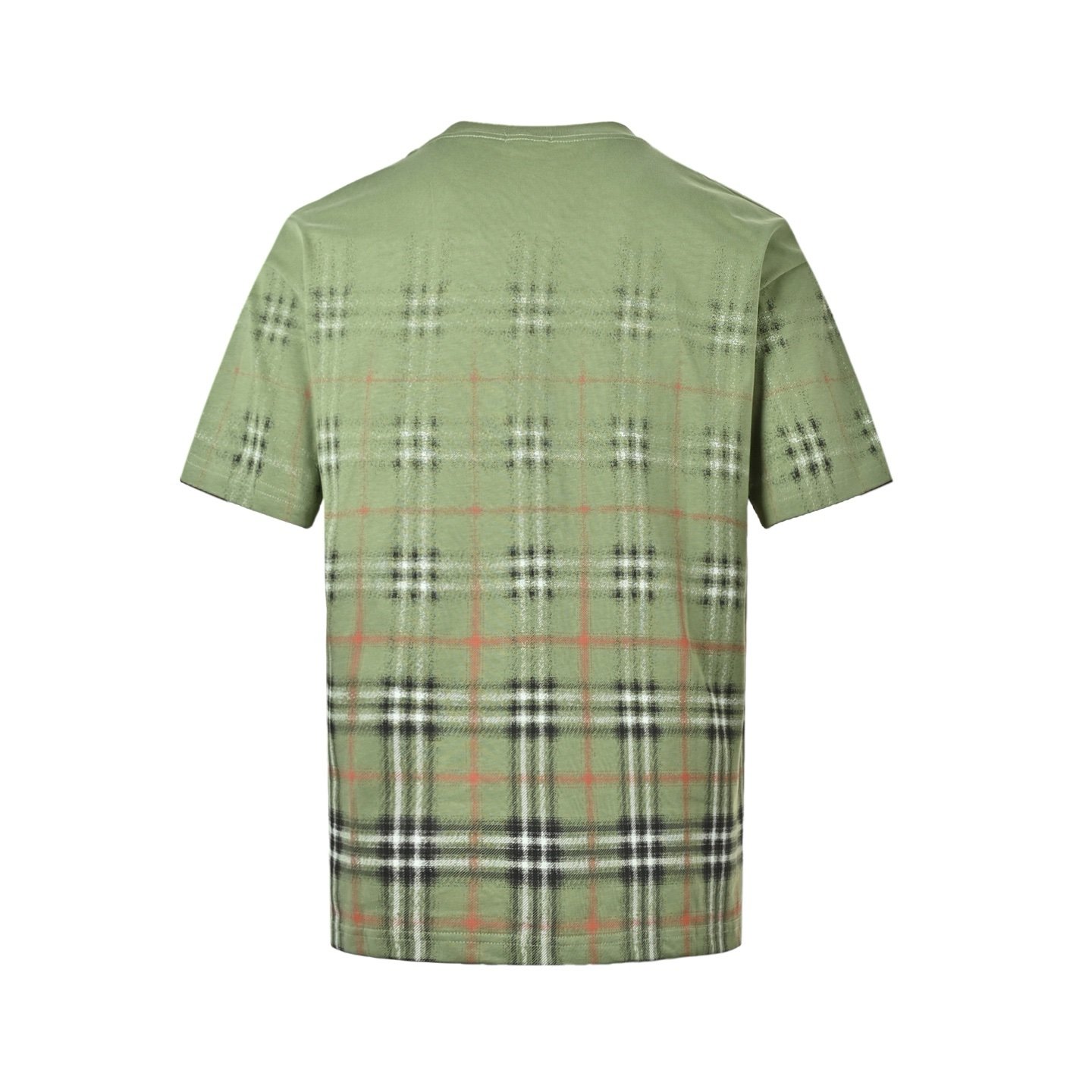 Burberry Check Green Cotton T-Shirt - Afbeelding 3