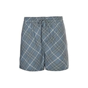 Burberry Multicolor Check Swim Shorts Blue