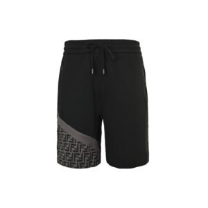 Fendi FF Detailed Black Bermuda Shorts