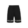 Balenciaga Paris Logo Embroidery Shorts Black