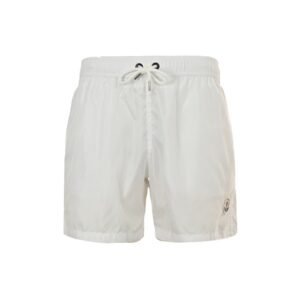 Moncler Logo White Swim Shorts