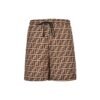 Fendi FF Motif Swim Shorts Beige