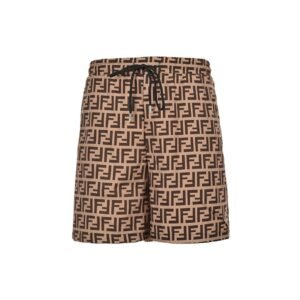 Fendi FF Motif Swim Shorts Beige