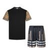 Burberry Check Print 2-Piece Set In Black