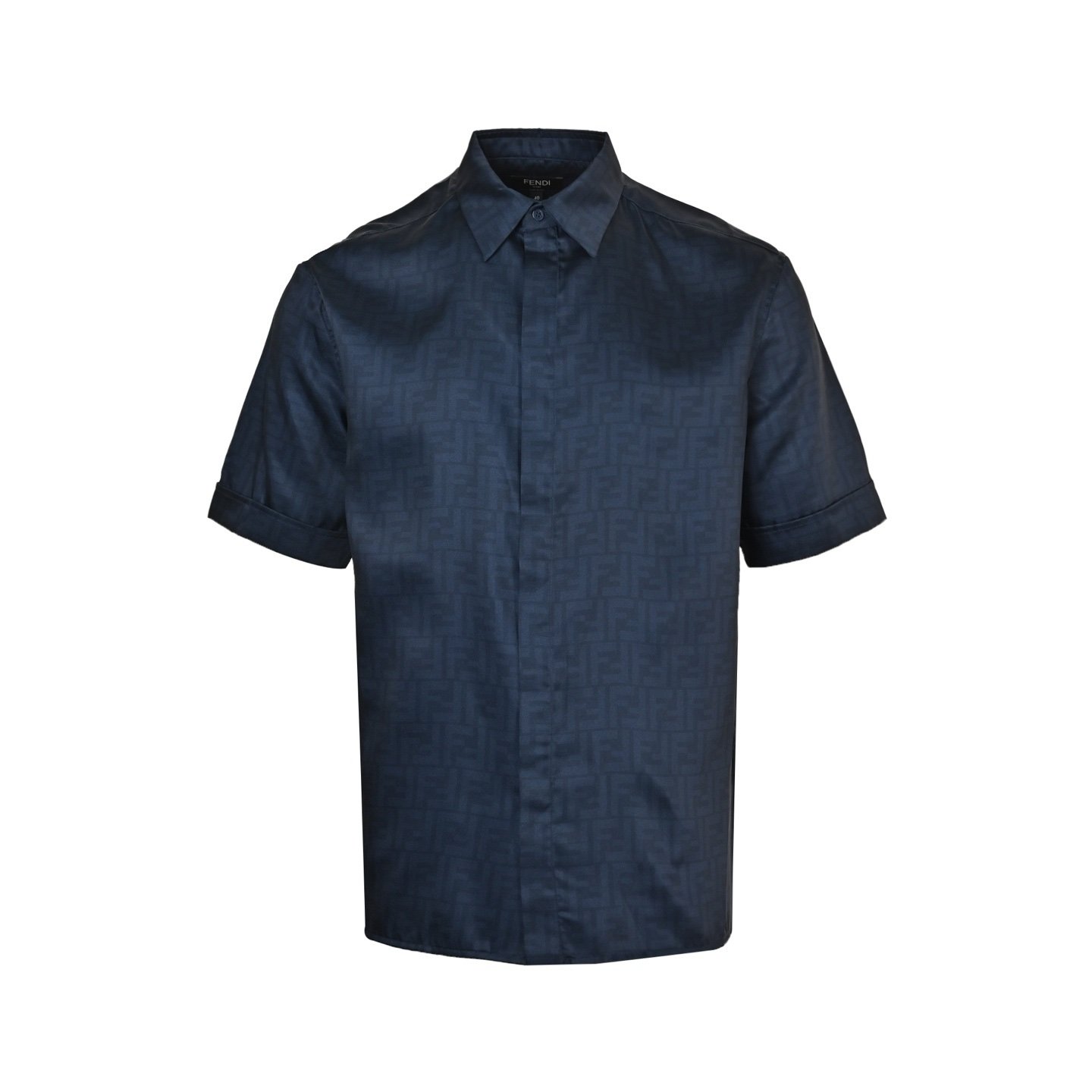Fendi FF Motif 2-Piece Blue/Silk Shirt - Afbeelding 2