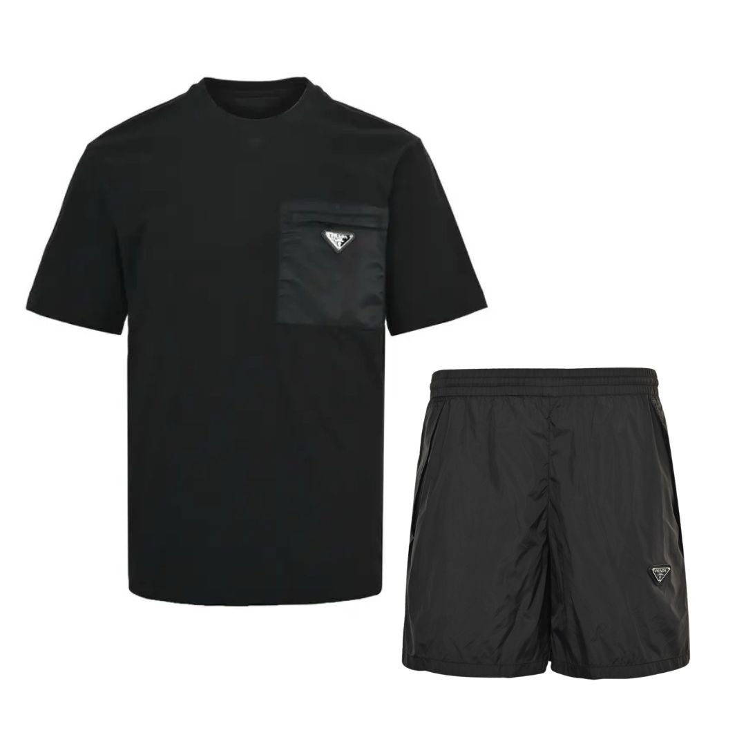 Prada Re-Nylon 2-Piece Set In Black