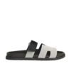 Hermes Chypre Prunoir / Noir Canvas Sandals