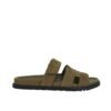 Hermes Paris Chypre Suede Sandals Vert Toundra Doblis