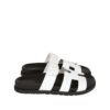 Hermes Paris Chypre Calfskin Leather White/Black