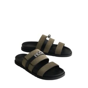 Hermes Jackson Sandal  Green  Suede Leather